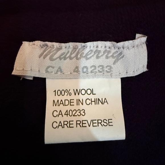 Mulberry Rich Purple Wool Garment - Picture 5 of 11